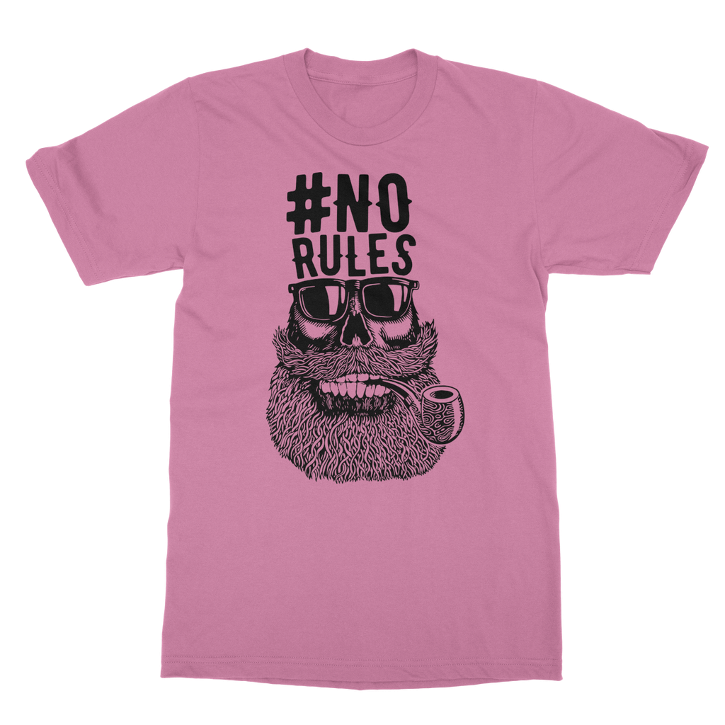 AQUA B&W - 04 - No Rules - Softstyle Ringspun T-Shirt-Apparel-AQUATICUS