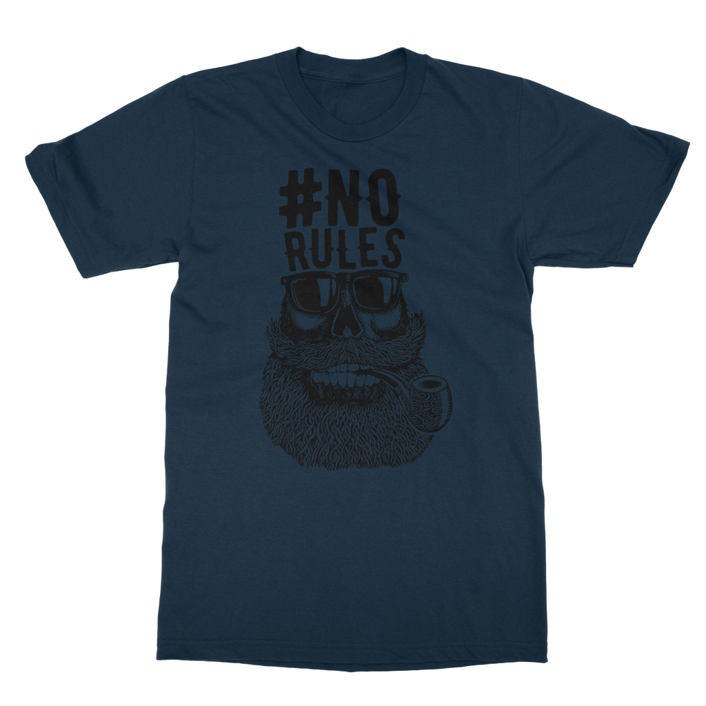 AQUA B&W - 04 - No Rules - Softstyle Ringspun T-Shirt-Apparel-AQUATICUS
