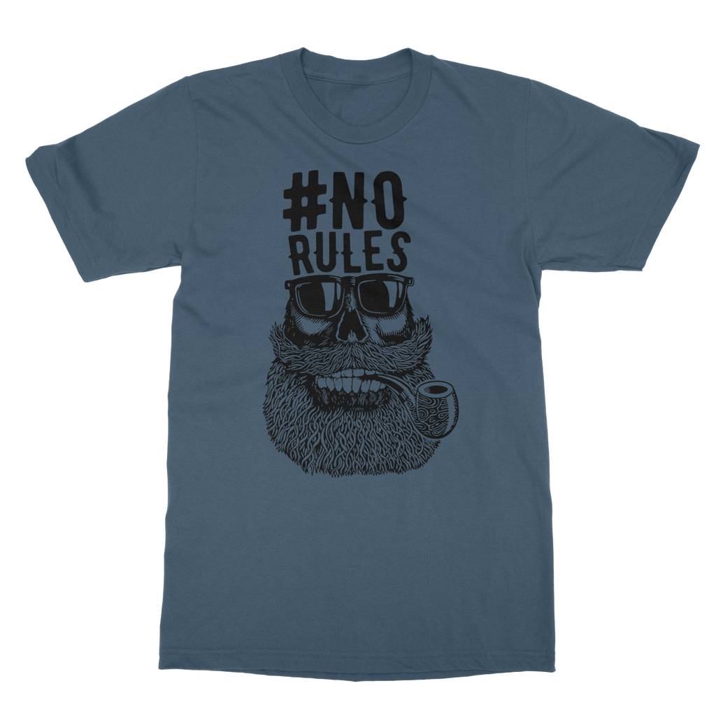 AQUA B&W - 04 - No Rules - Softstyle Ringspun T-Shirt-Apparel-AQUATICUS