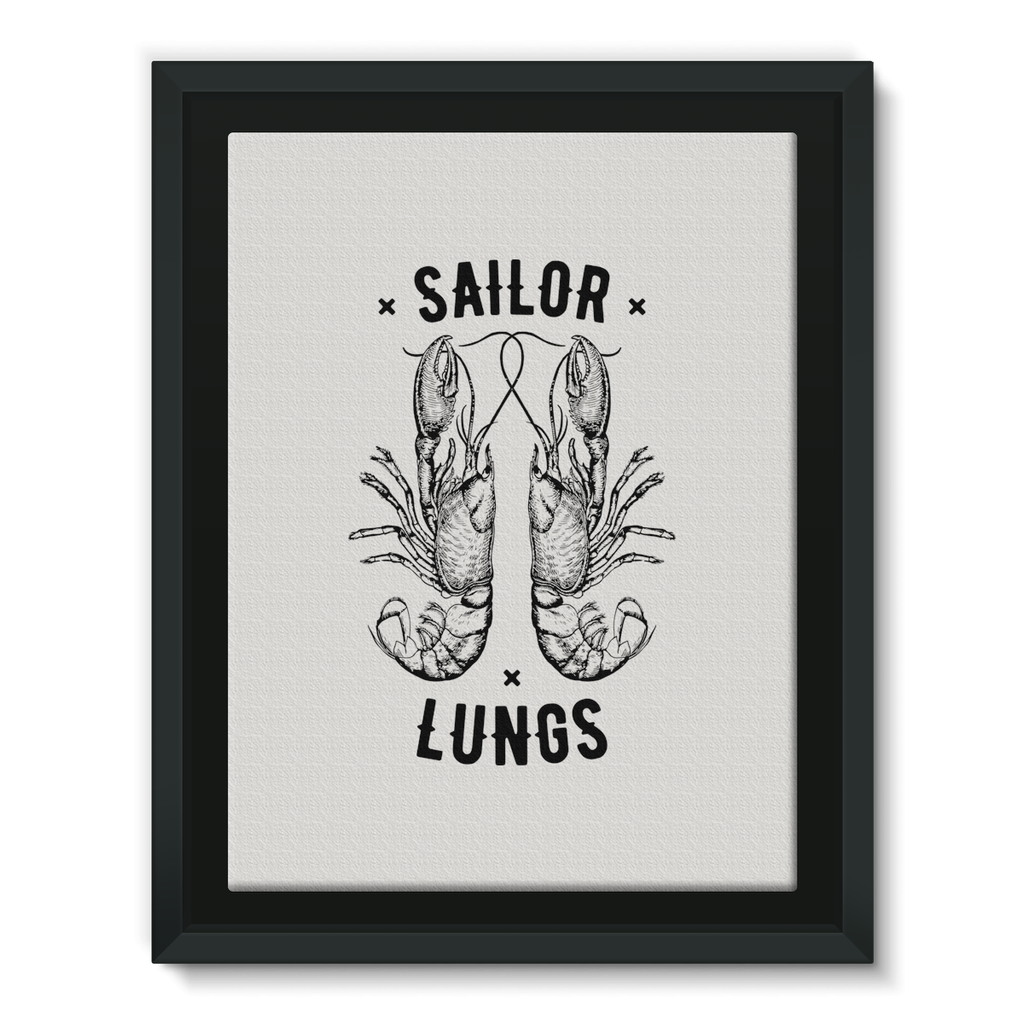 AQUA B&W - 06 - Sailing Lungs - Framed EcoCanvas-Wall Decor-AQUATICUS