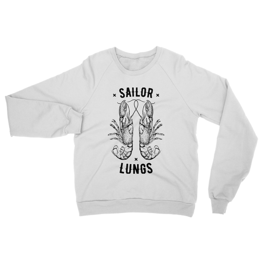 AQUA B&W - 06 - Sailing Lungs - Heavy Blend Crew Neck Sweatshirt-Apparel-AQUATICUS