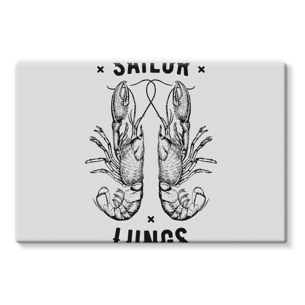 AQUA B&W - 06 - Sailing Lungs - Stretched Canvas-Wall Decor-AQUATICUS