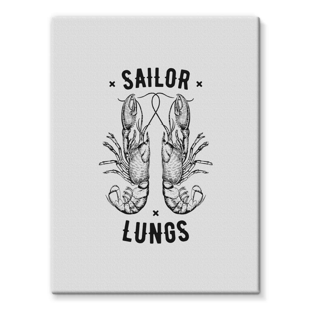 AQUA B&W - 06 - Sailing Lungs - Stretched Canvas-Wall Decor-AQUATICUS