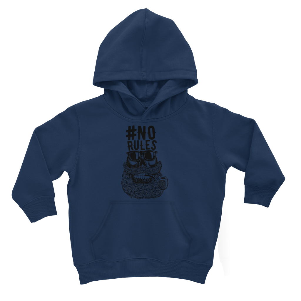 AQUA B&W - 04 - No Rules - Kids Hoodie-Apparel-AQUATICUS