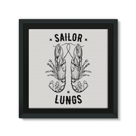 AQUA B&W - 06 - Sailing Lungs - Framed EcoCanvas-Wall Decor-AQUATICUS