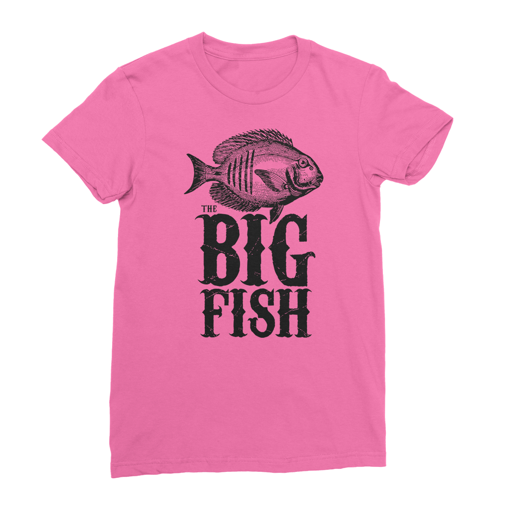 AQUA B&W - 01 -Big Fish - Women's Fine Jersey T-Shirt-Apparel-AQUATICUS