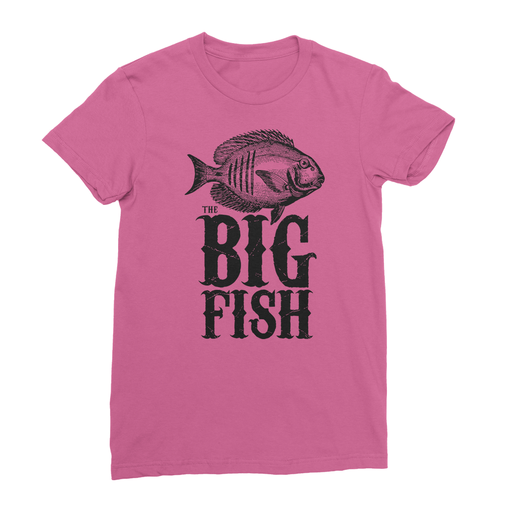 AQUA B&W - 01 -Big Fish - Women's Fine Jersey T-Shirt-Apparel-AQUATICUS