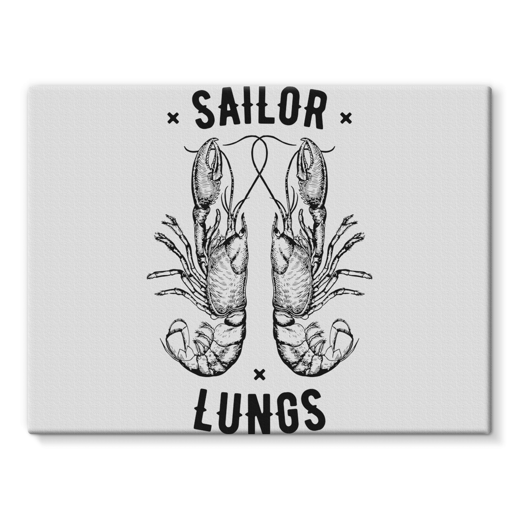 AQUA B&W - 06 - Sailing Lungs - Stretched Canvas-Wall Decor-AQUATICUS