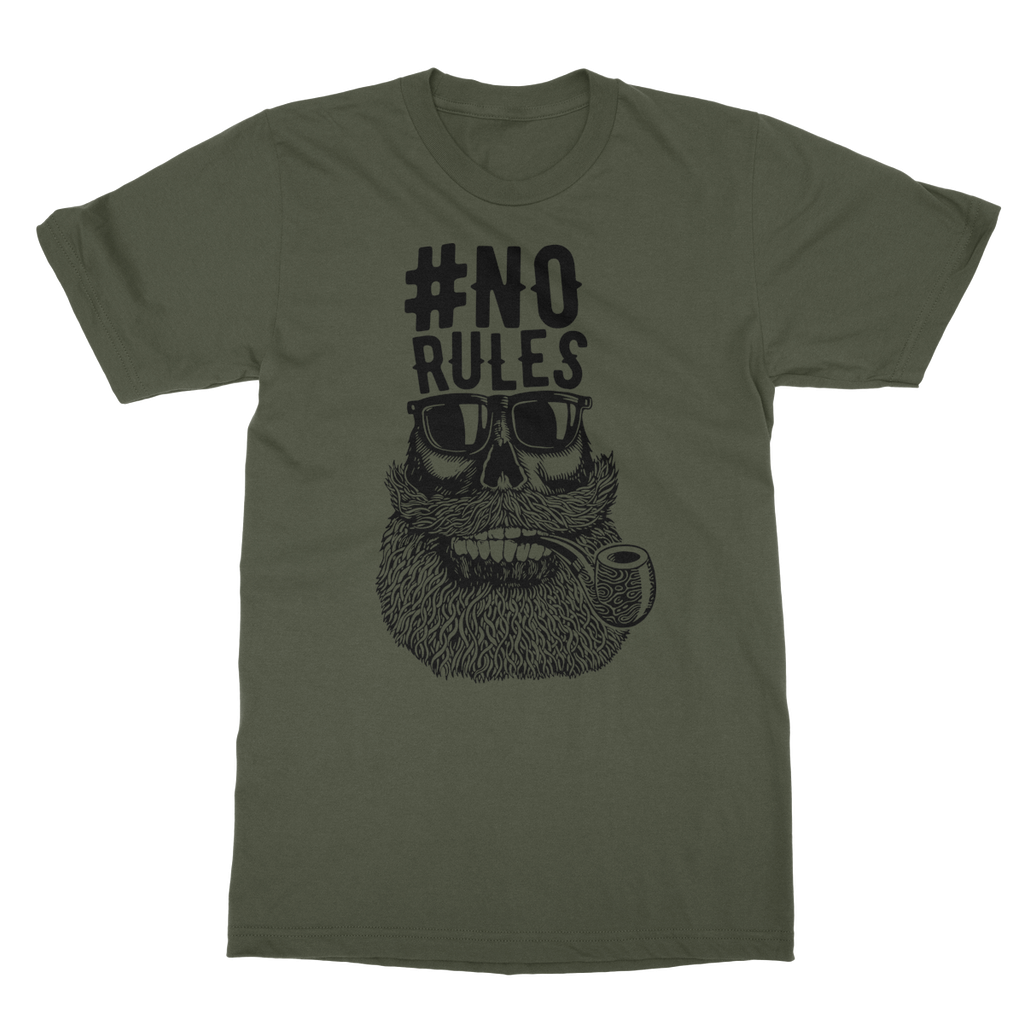 AQUA B&W - 04 - No Rules - Softstyle Ringspun T-Shirt-Apparel-AQUATICUS