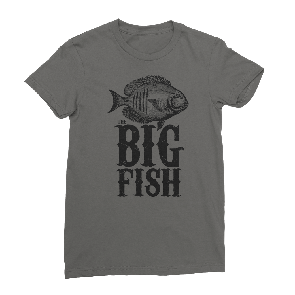 AQUA B&W - 01 -Big Fish - Women's Fine Jersey T-Shirt-Apparel-AQUATICUS