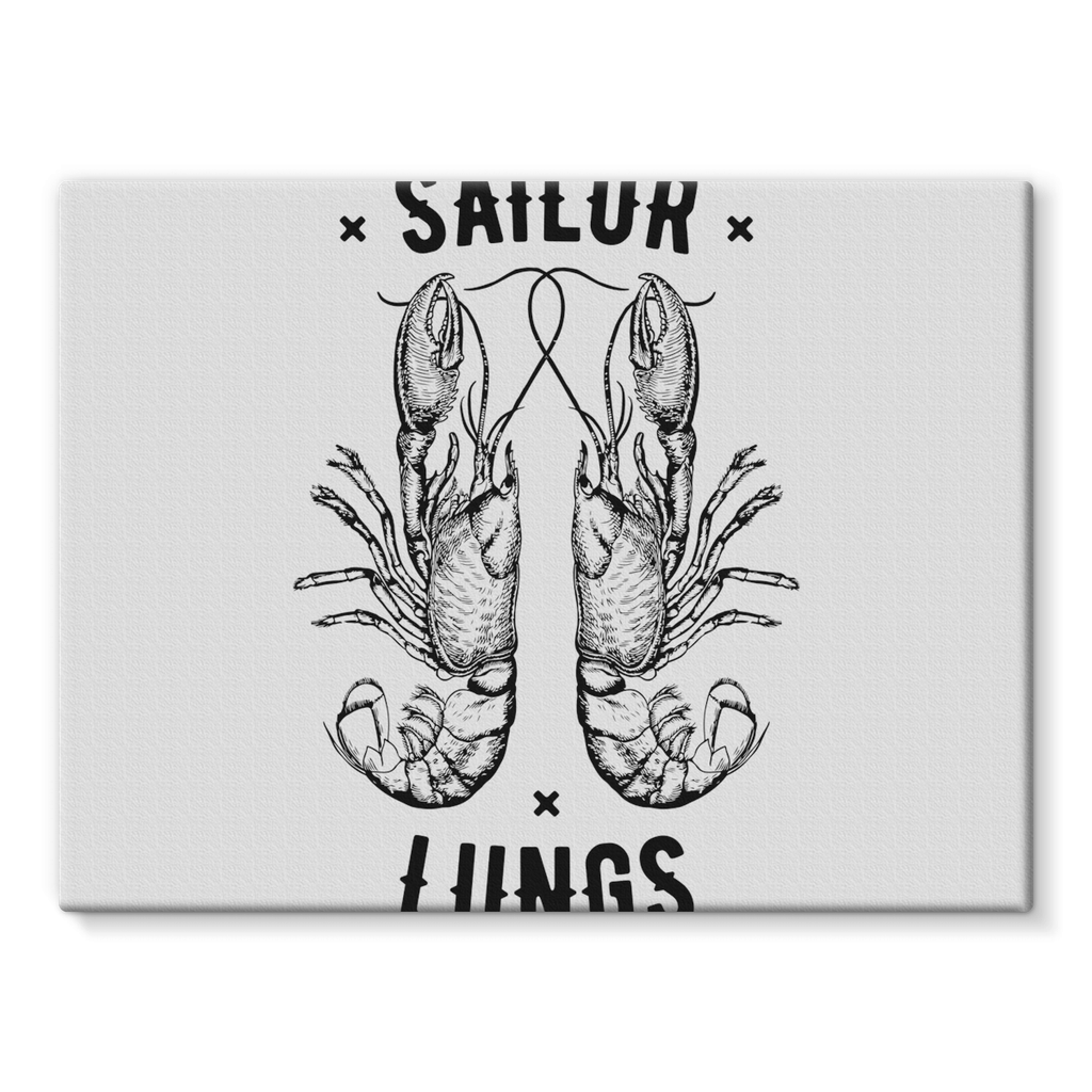 AQUA B&W - 06 - Sailing Lungs - Stretched Canvas-Wall Decor-AQUATICUS