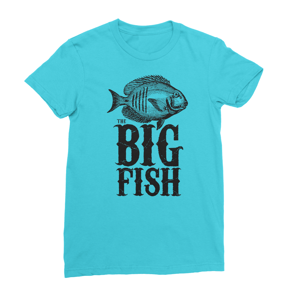 AQUA B&W - 01 -Big Fish - Women's Fine Jersey T-Shirt-Apparel-AQUATICUS