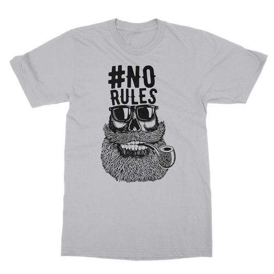 AQUA B&W - 04 - No Rules - Softstyle Ringspun T-Shirt-Apparel-AQUATICUS