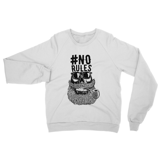 AQUA B&W - 04 - No Rules - Heavy Blend Crew Neck Sweatshirt-Apparel-AQUATICUS