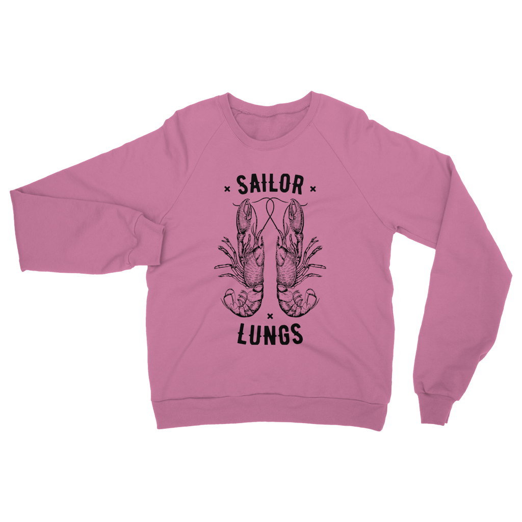 AQUA B&W - 06 - Sailing Lungs - Heavy Blend Crew Neck Sweatshirt-Apparel-AQUATICUS