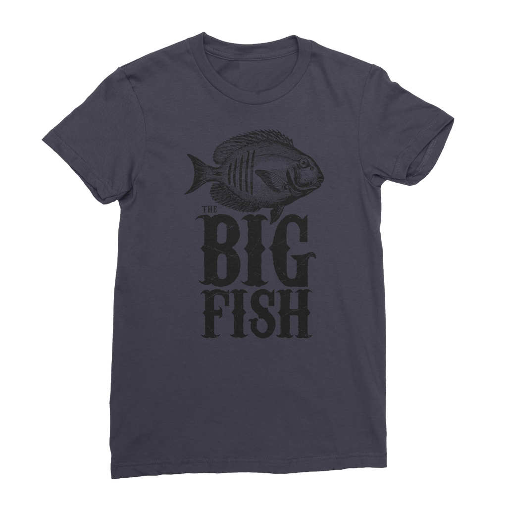 AQUA B&W - 01 -Big Fish - Women's Fine Jersey T-Shirt-Apparel-AQUATICUS