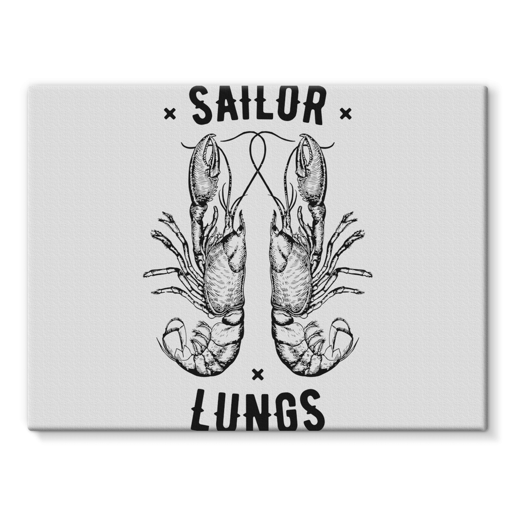 AQUA B&W - 06 - Sailing Lungs - Stretched Canvas-Wall Decor-AQUATICUS