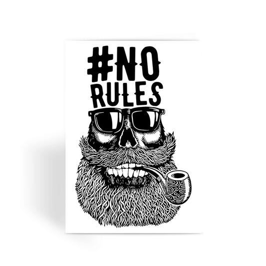 AQUA B&W - 04 - No Rules - Greeting Card-Prints-AQUATICUS