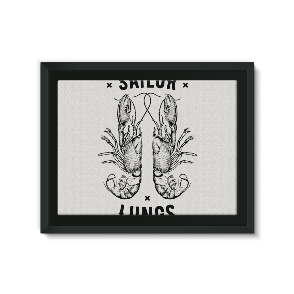 AQUA B&W - 06 - Sailing Lungs - Framed EcoCanvas-Wall Decor-AQUATICUS