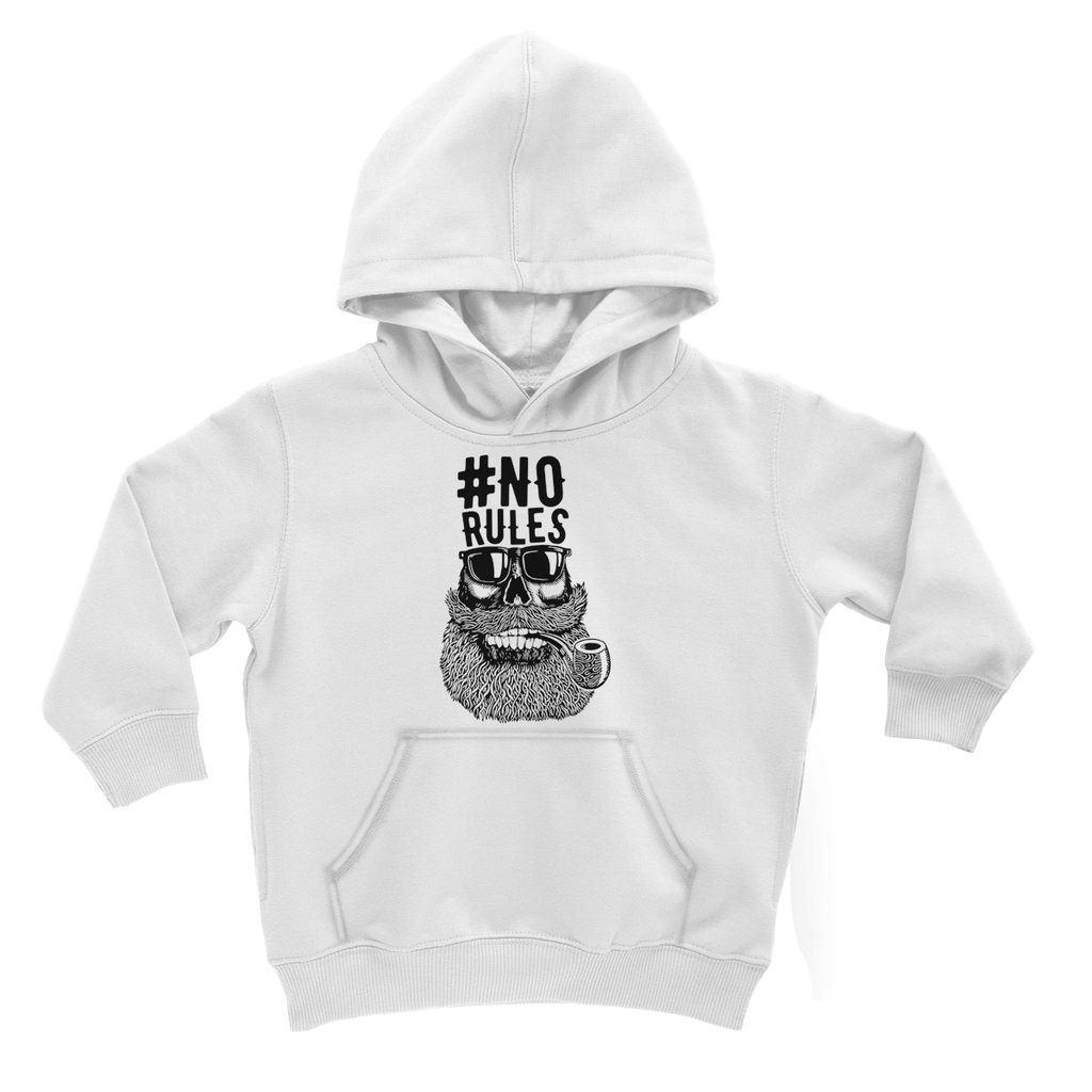 AQUA B&W - 04 - No Rules - Kids Hoodie-Apparel-AQUATICUS
