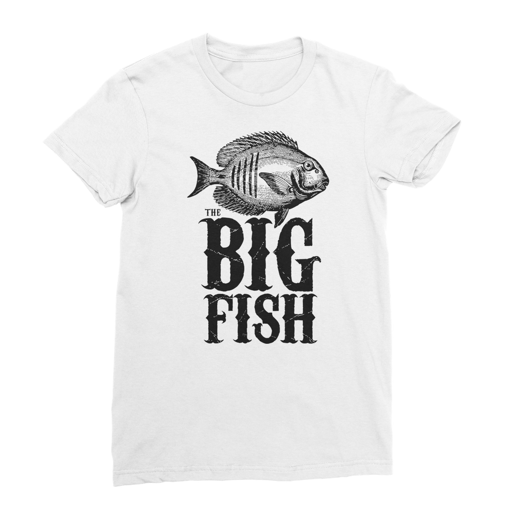 AQUA B&W - 01 -Big Fish - Women's Fine Jersey T-Shirt-Apparel-AQUATICUS