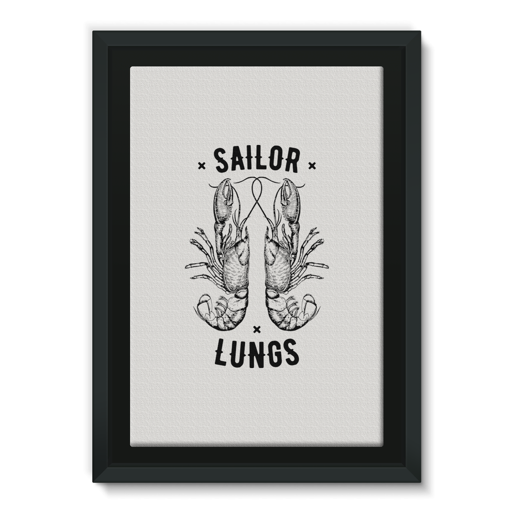 AQUA B&W - 06 - Sailing Lungs - Framed EcoCanvas-Wall Decor-AQUATICUS