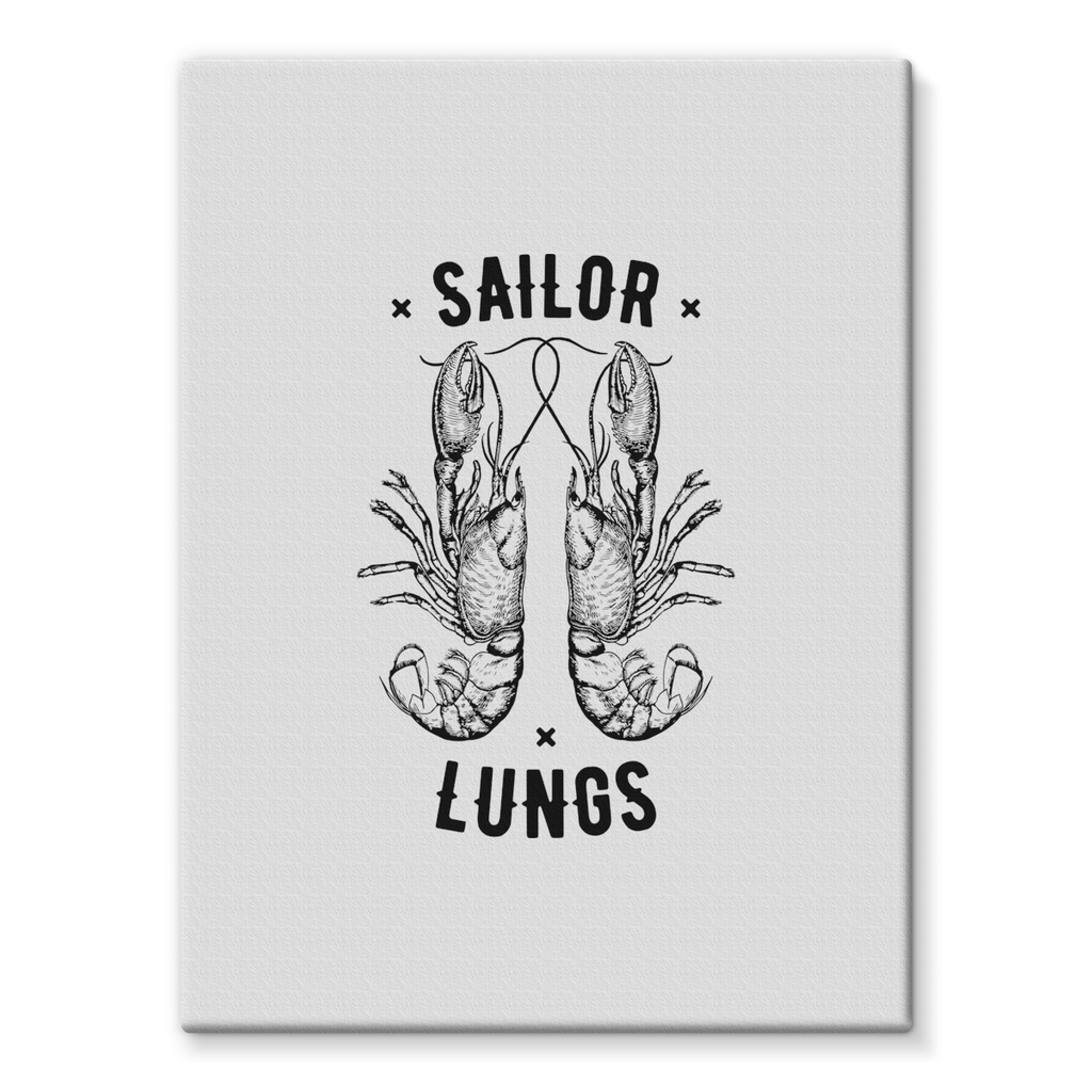 AQUA B&W - 06 - Sailing Lungs - Stretched Canvas-Wall Decor-AQUATICUS
