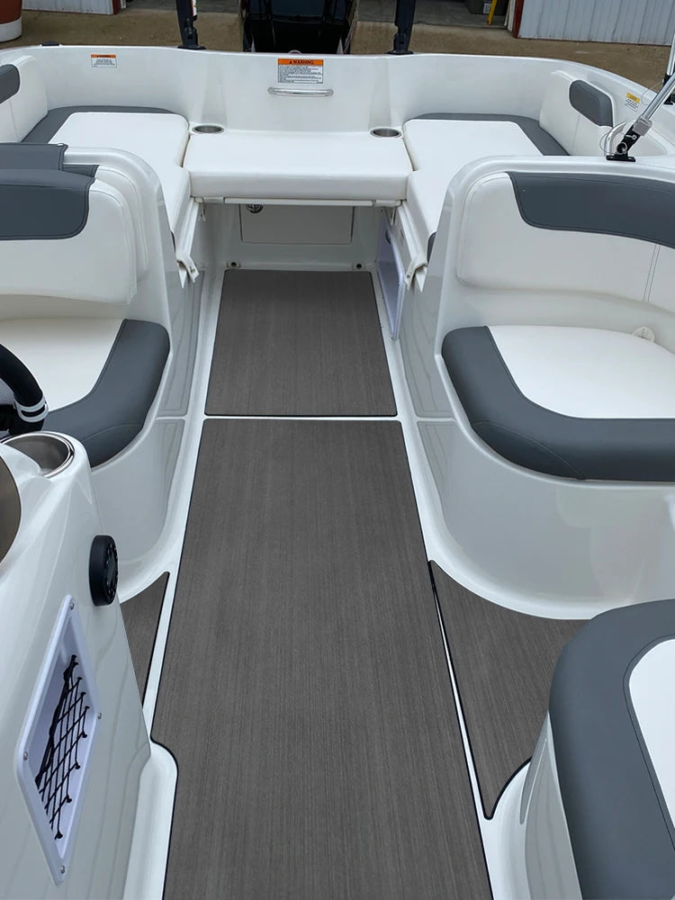 2400x900x5mm EVA Foam Faux Teak Boat Decking Mat Grey Plush Surface Self-adhesive Yacht Flooring Anti-Skid Mat Kayak Accessories