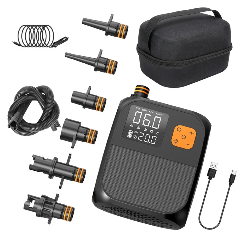 8000mah Touch screening Electric paddlepump 25psi Pump Two-Stage Inflator, Sup For Kayaks, Sails, Sup Electric Equipment