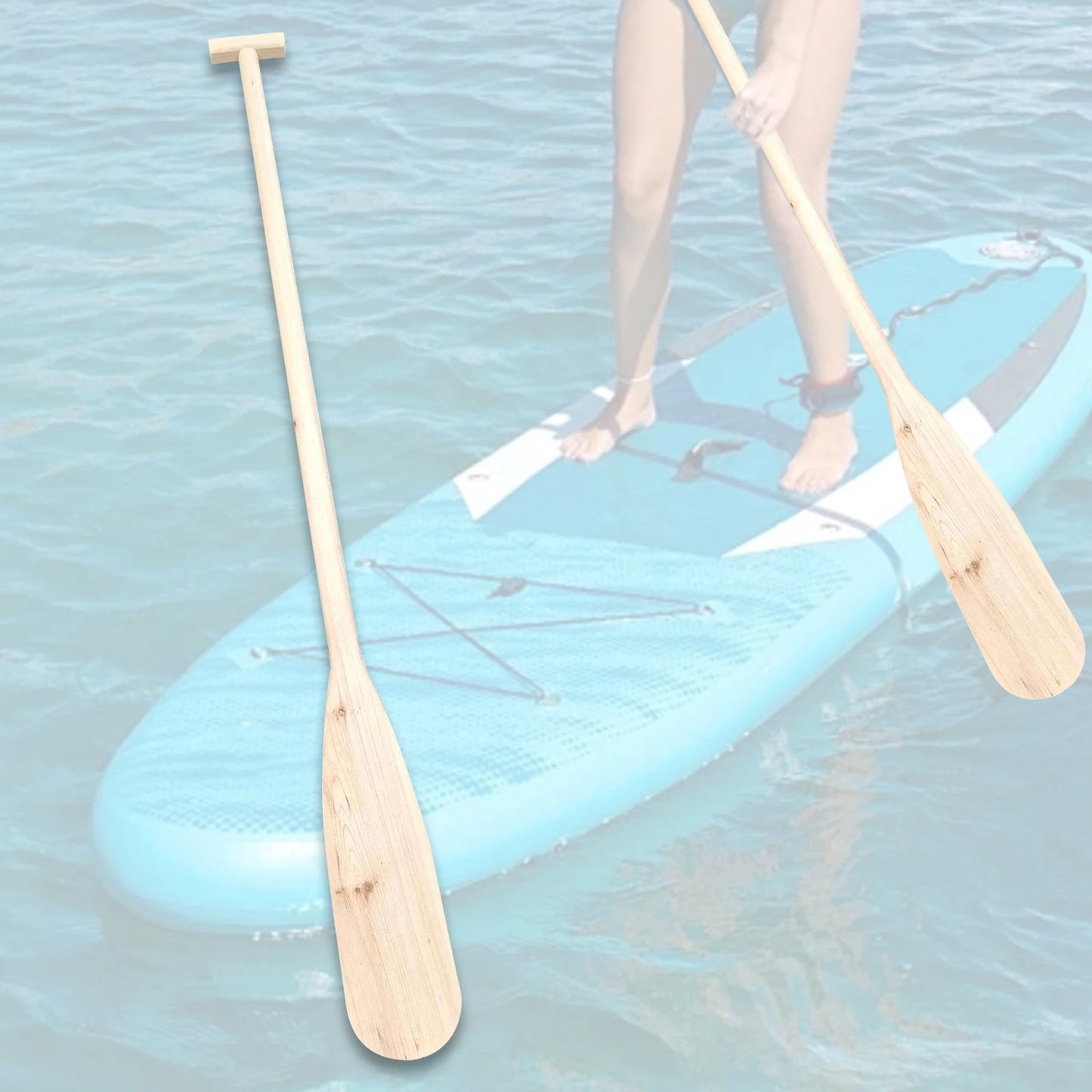 Lightweight Wooden Dragon Boat Paddle Handheld Sturdy Oar for Kayak Water Sports Craft Decorative Kayaking Equipment