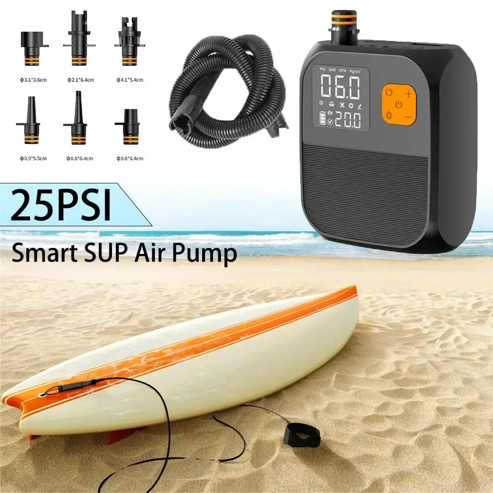 8000mah Touch screening Electric paddlepump 25psi Pump Two-Stage Inflator, Sup For Kayaks, Sails, Sup Electric Equipment