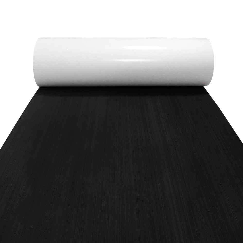 2400x900x5mm EVA Foam Faux Teak Boat Decking Mat Grey Plush Surface Self-adhesive Yacht Flooring Anti-Skid Mat Kayak Accessories
