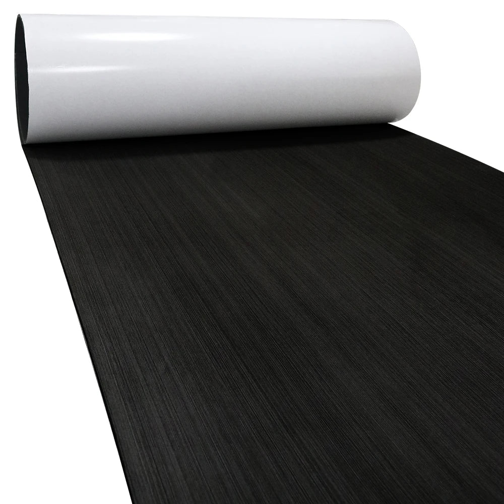 2400x900x5mm EVA Foam Faux Teak Boat Decking Mat Grey Plush Surface Self-adhesive Yacht Flooring Anti-Skid Mat Kayak Accessories