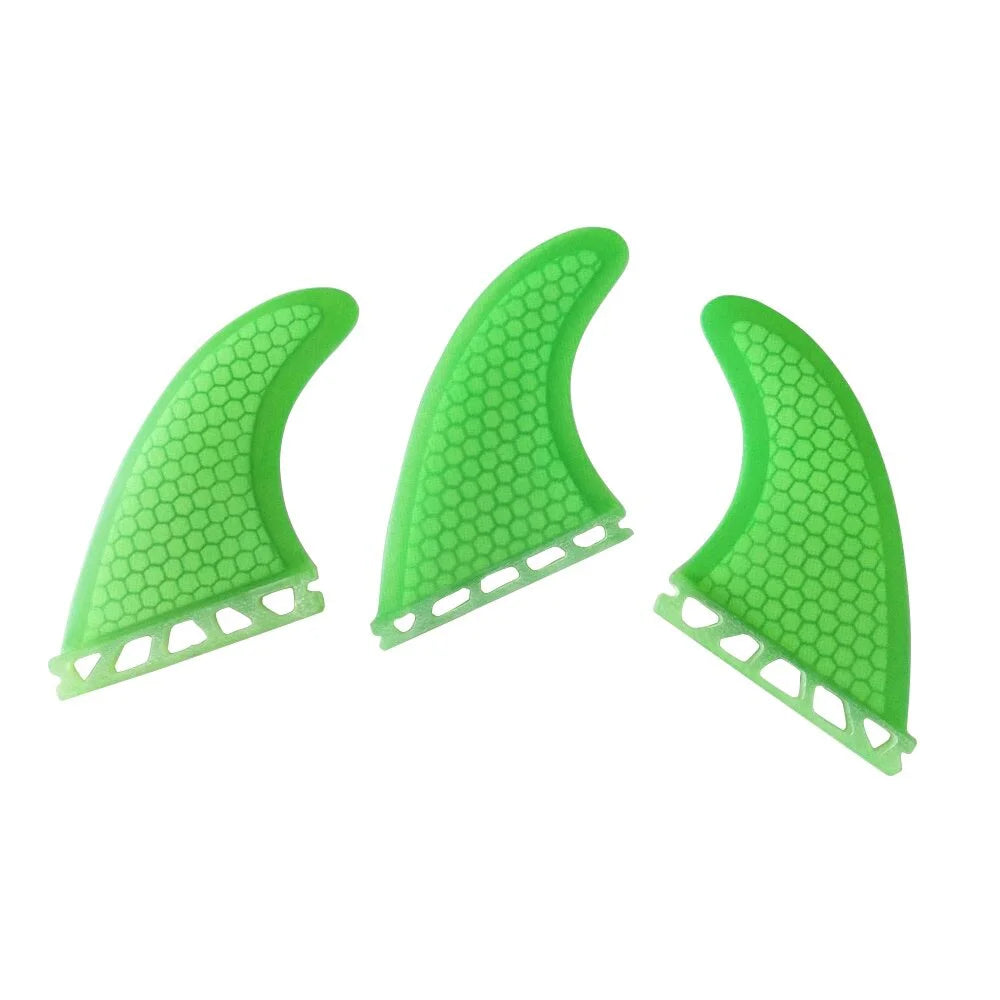 3Pcs Tri Surf Fins With Honeycomb Fibreglass for Surfboard Surf Fin Surfboard Accessories Water Sports Surfing Board