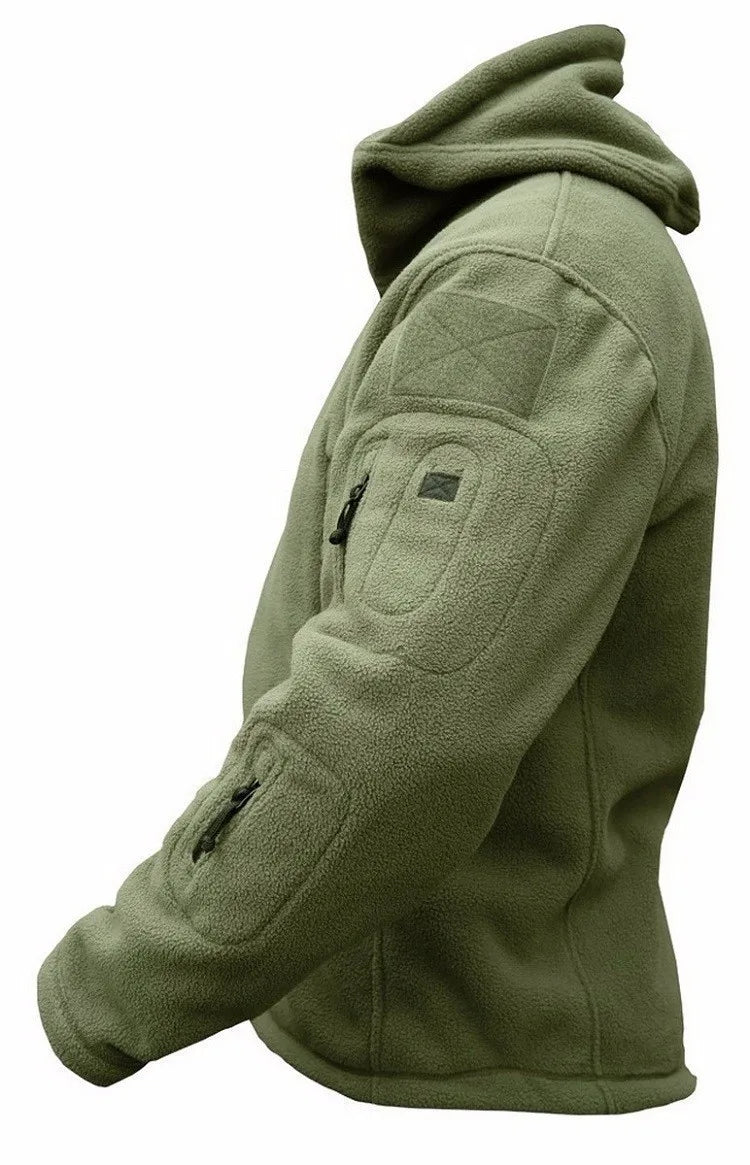 Men Winter Thermal Fleece US Military Tactical Jacket Outdoors Sports Hooded Coat Hiking Hunting Combat Camping Army Soft Shell