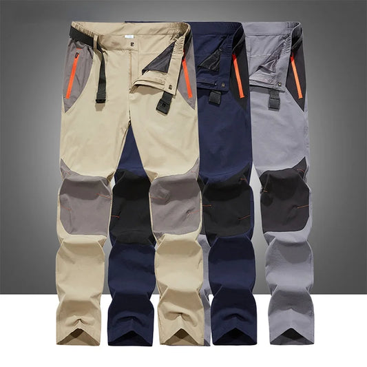 Spring Summer Men Outdoor Trousers Fashion Sport Pants Quick Drying Casual Hiking Mountain Climbing Waterproof Cargo Pants Men