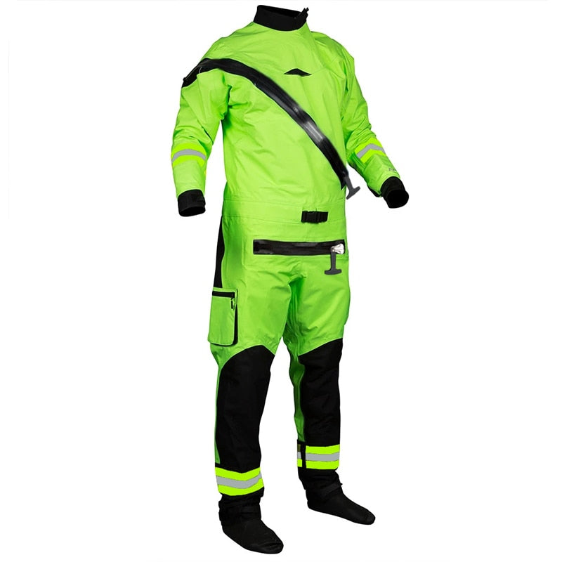 Super Survival Dry Suit With Reflective Strip Increased Visibility Kayaking Equipment Surface DrySuits Waterproof Seal for Men