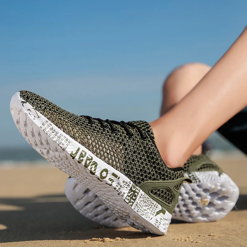 Men Women Quick-Dry Wading Shoes Water Shoes Breathable AquaIn Upstream Antiskid Outdoor Sports Wearproof Beach Sneakers 39-46