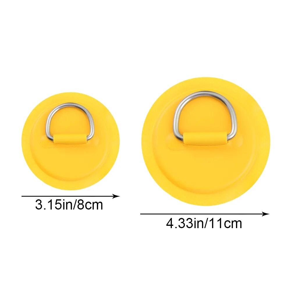 1PC Surfboard Dinghy Boat PVC Patch With Stainless Steel D Ring Pad/Patch Inflatable Boat Patch Deck Rigging Sup Bungee Rope Kit