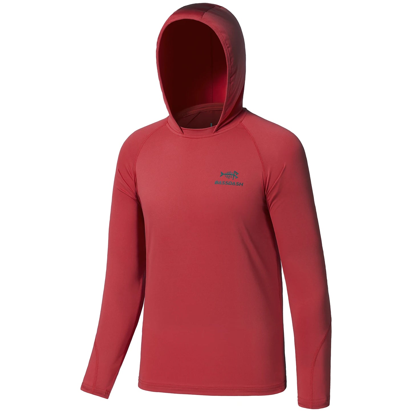 BASSDASH Youth UPF50+ Performance T Shirt with Hood Long Sleeve Fishing Hiking Sun Shirt FS03Y Lightweight Quick Dry Sailing