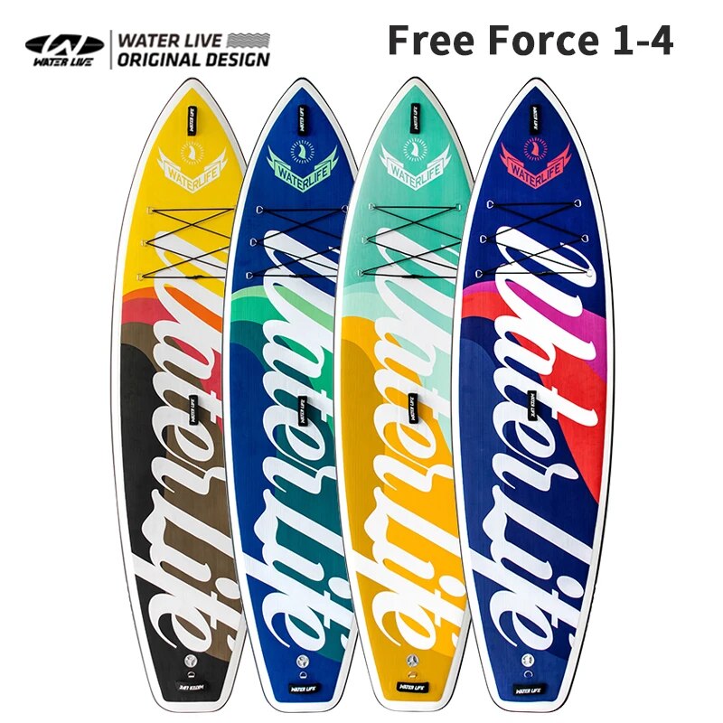 WATERLIVE FREE FORCE Colorful Yoga Inflatable Surfboard 10'6" Aquatic Leisure Sports Professional SUP Paddle Board Equipment