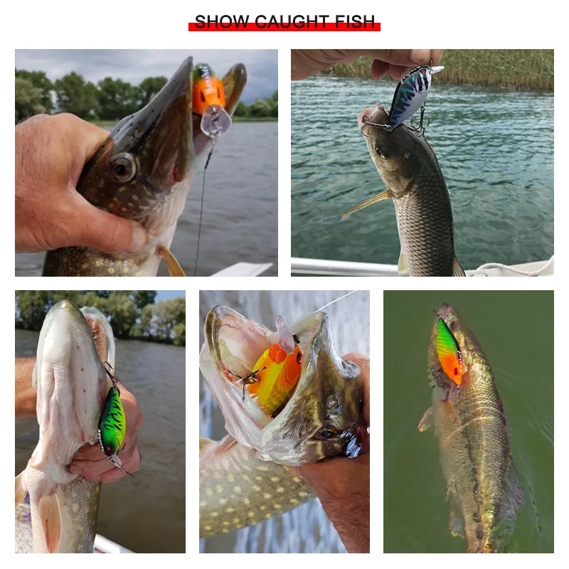 Banshee 58mm 9g Snoop VIBS VKR58 Shallow Diving Crankbaits Fishing Lure Rattle Sound Wobbler Artificial Hard Artificial Bait