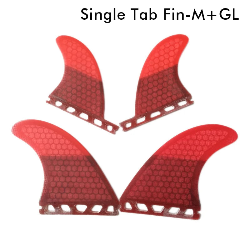 UPSURF FUTURE Surfboard Fin Tri-quad fin set for surfboard, single table, G5+ GL, 4 color, honeycomb fiberglass
