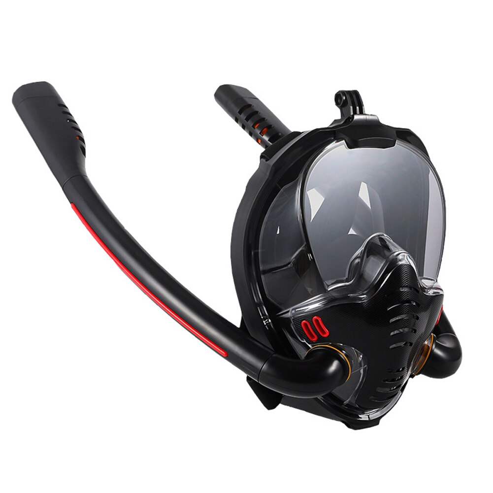 Scuba Diving Mask Double Breathing Tube Respiratory Snorkeling Face Goggles Men Women Waterproof Swimming Equipment