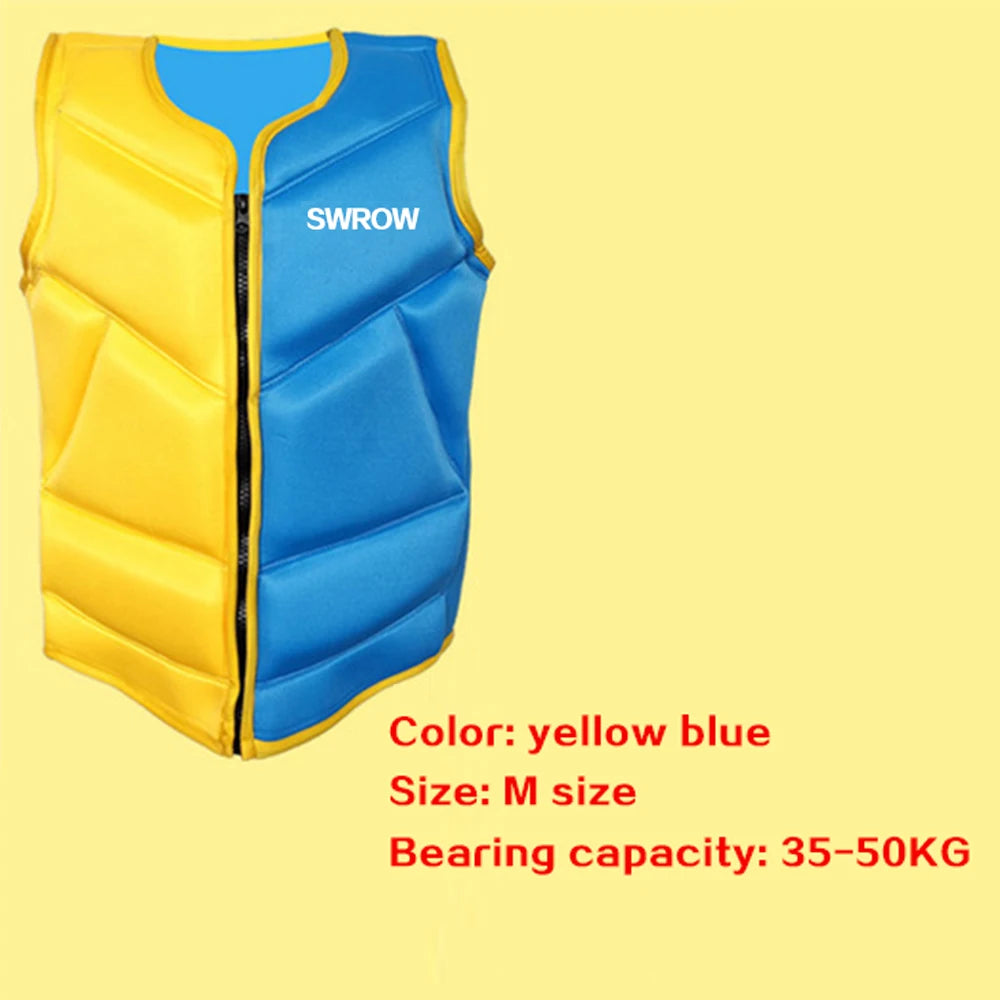 Adult neoprene buoyancy vest portable outdoor swimming fishing kayaking boating safety rescue buoyancy life jacket 2021