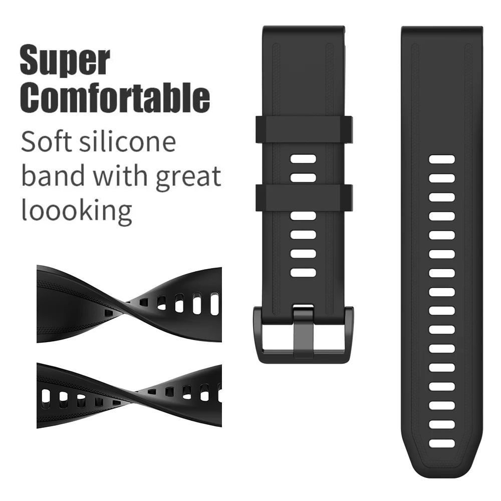 Fenix ​​7s/fenix 5S plus pulseira de relógio 20mm instinto 2s ajuste rápido pulseira de silicone para garmin fenix 6s pro cintas rosa