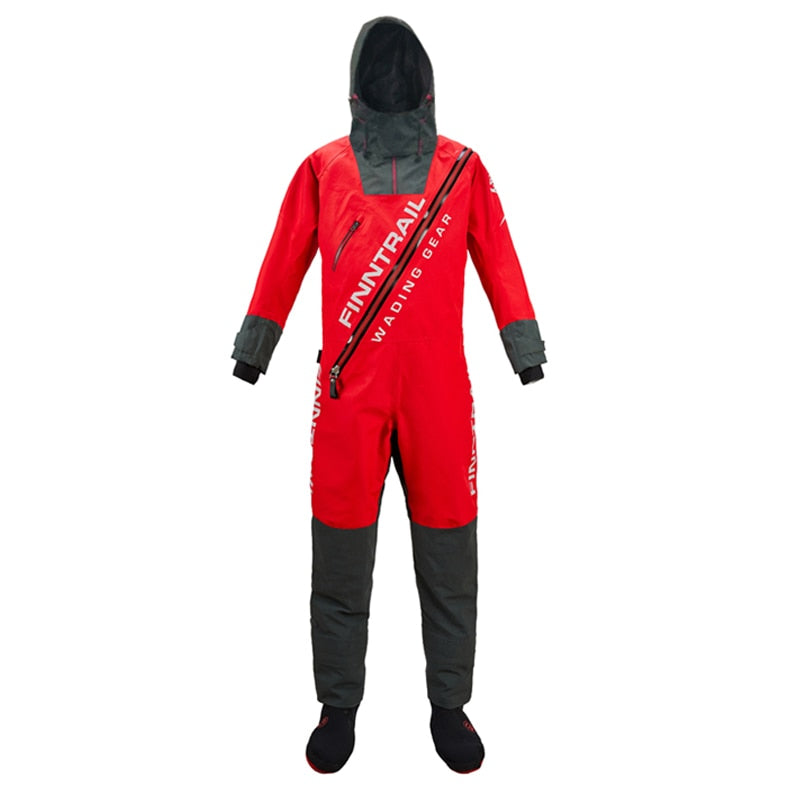Waterproof Dry Suit One-piece Drysuit Wading for Kayak Canoe ATV/UTV Water Sport Wader Finn-Trail Men Women Wetsuit