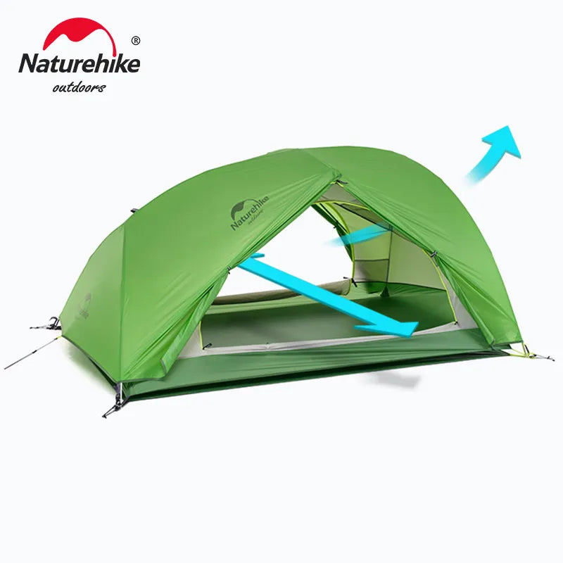 Naturehike Star River Tenda para 2 pessoas, ultraleve, à prova d'água, barraca de acampamento, camada dupla, 4 estações, viagem ao ar livre, caminhada