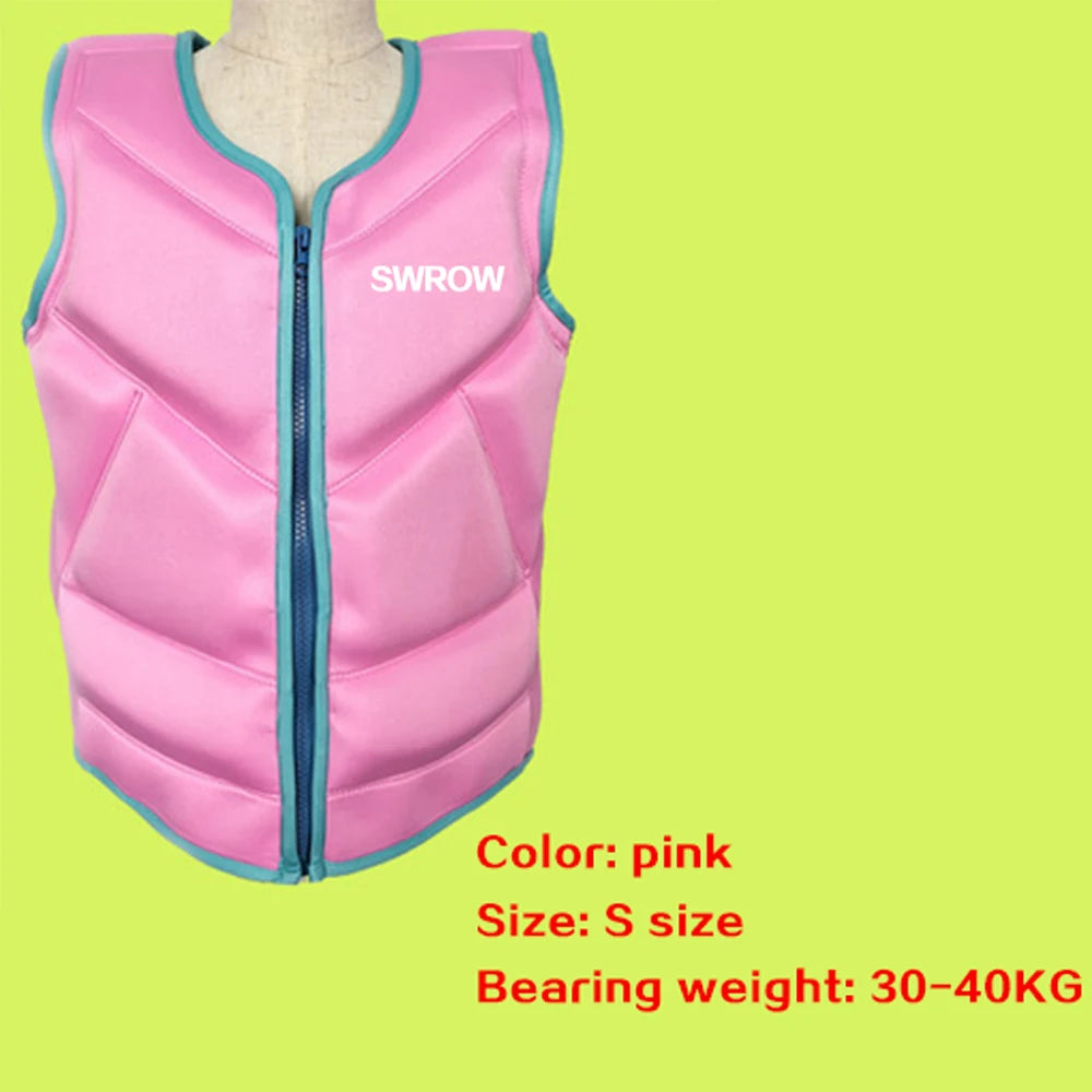 Adult neoprene buoyancy vest portable outdoor swimming fishing kayaking boating safety rescue buoyancy life jacket 2021