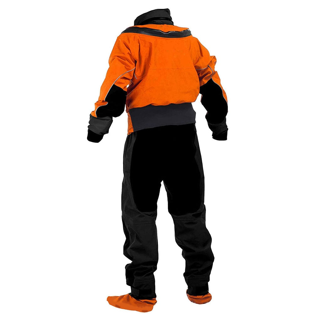 3.0 Ply Kayak Dry Suit 2022 Waterproof With Latex Orange Drysuit Fullsuit for Men Expedition Paddling Rafting SUP Adventure